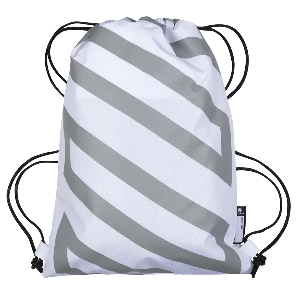 Diagonals Drawstring Bag - White