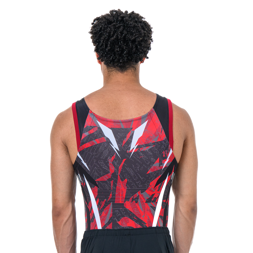 Junior Prodigy Singlet - Black, White, & Cardinal