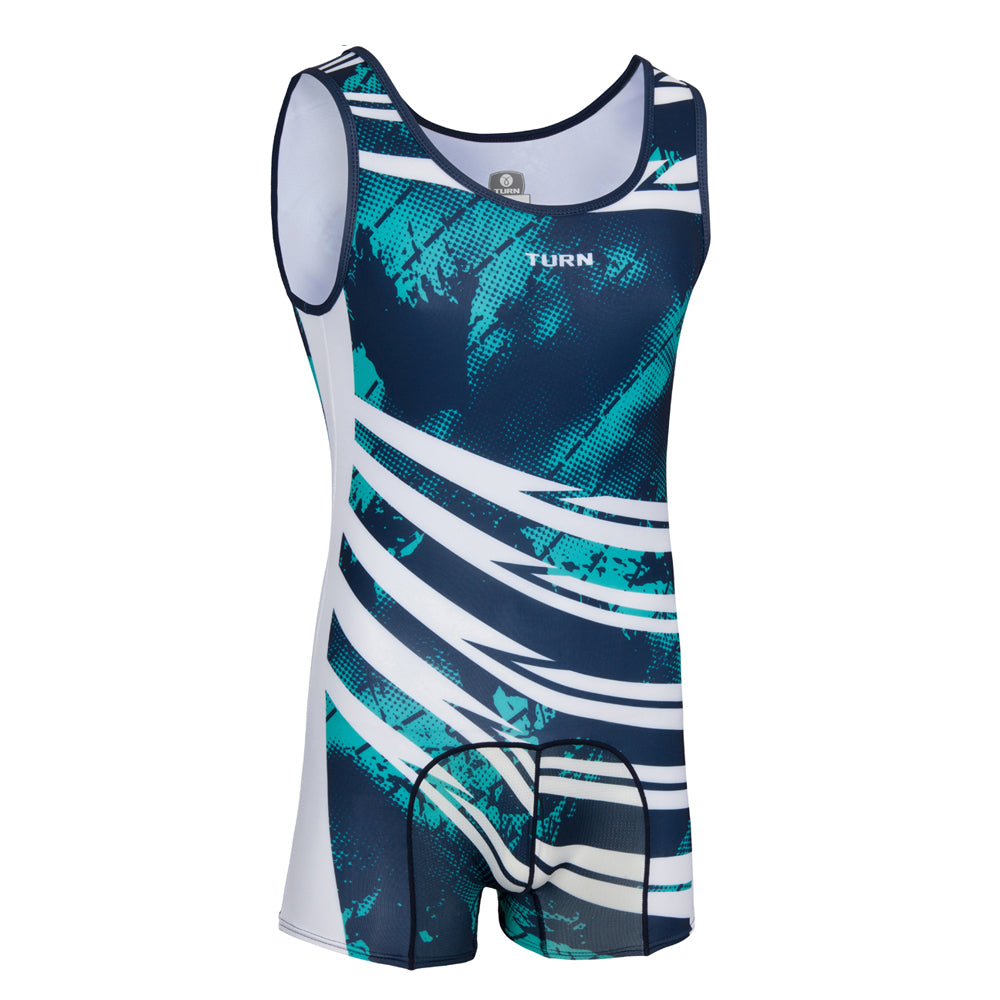 Junior Dynamo II Singlet - Teal & Navy