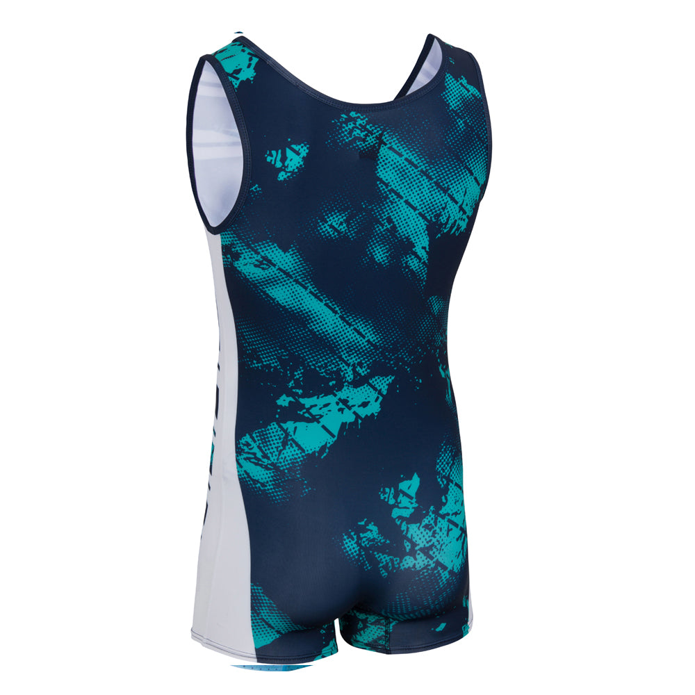 Senior Dynamo II Singlet - Teal & Navy