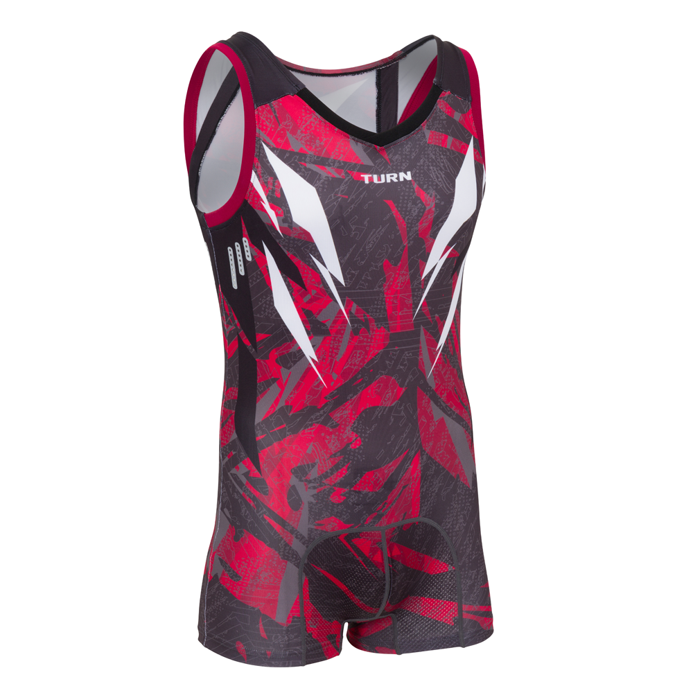 Senior Prodigy Singlet - Black, White, & Cardinal