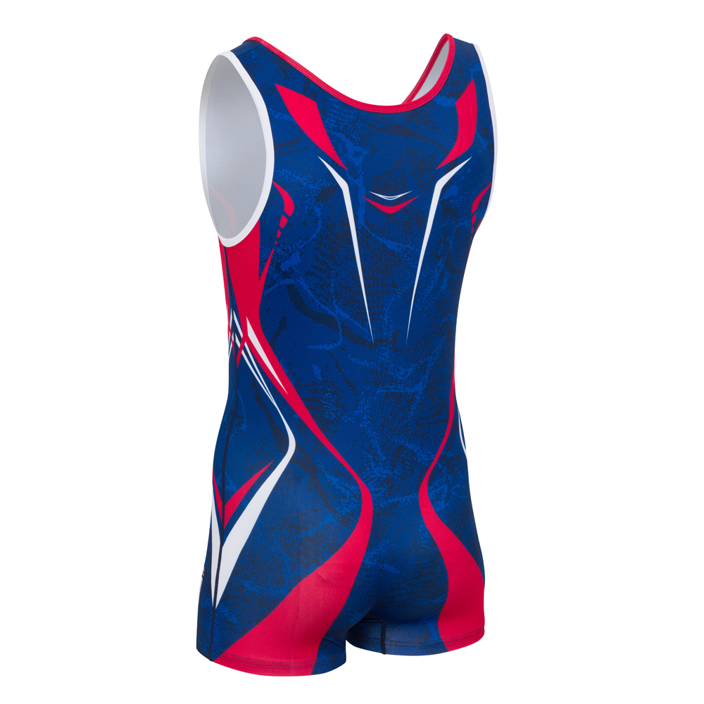 Junior Tique Singlet - Navy, Royal, Red, & White