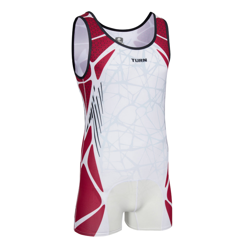 Senior Zentrum Singlet - White & Cardinal