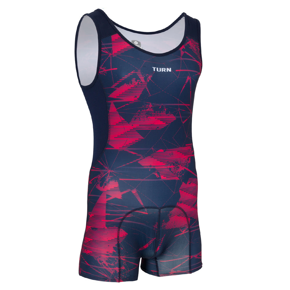 Senior Battalion Singlet - Navy & Red