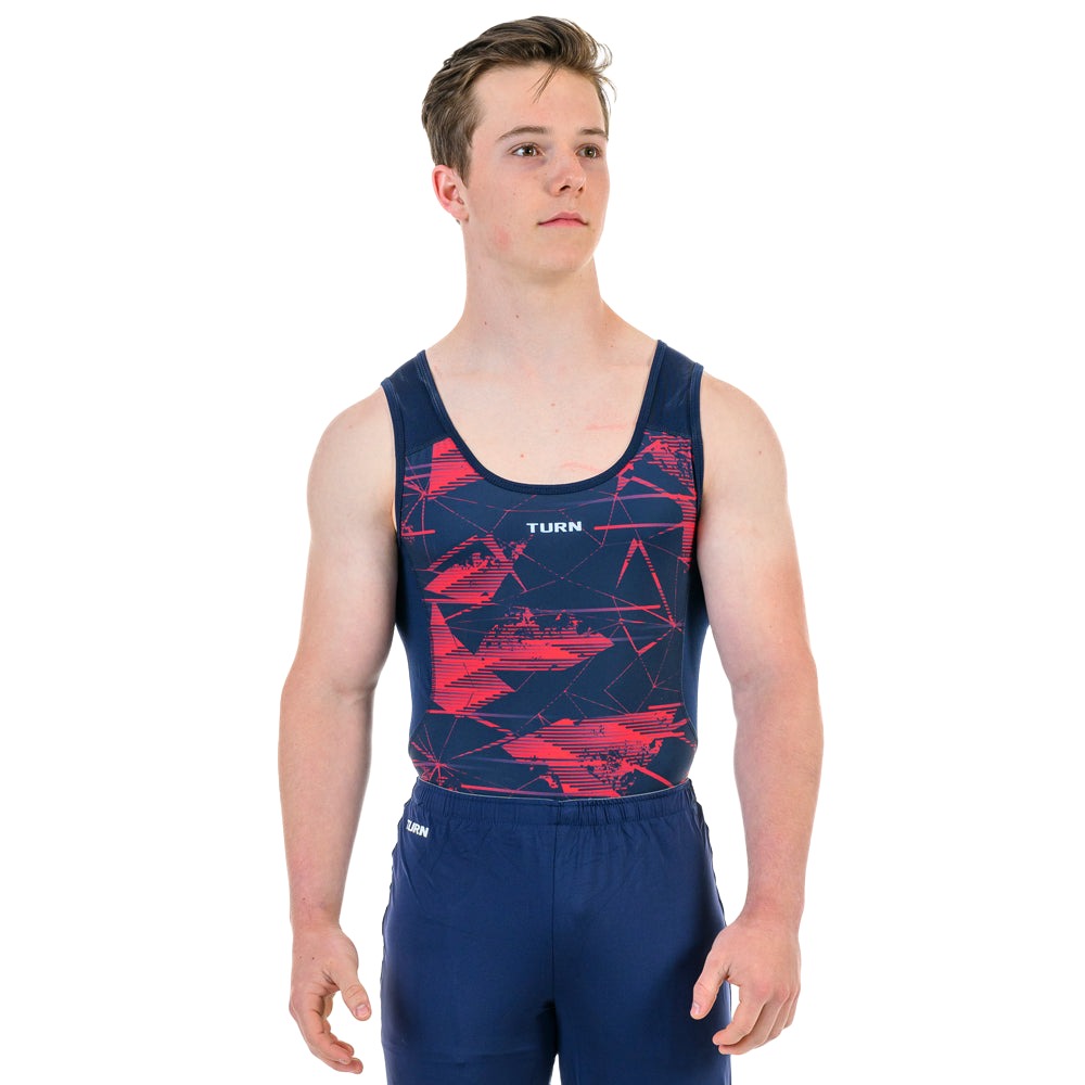 Senior Battalion Singlet - Navy & Red
