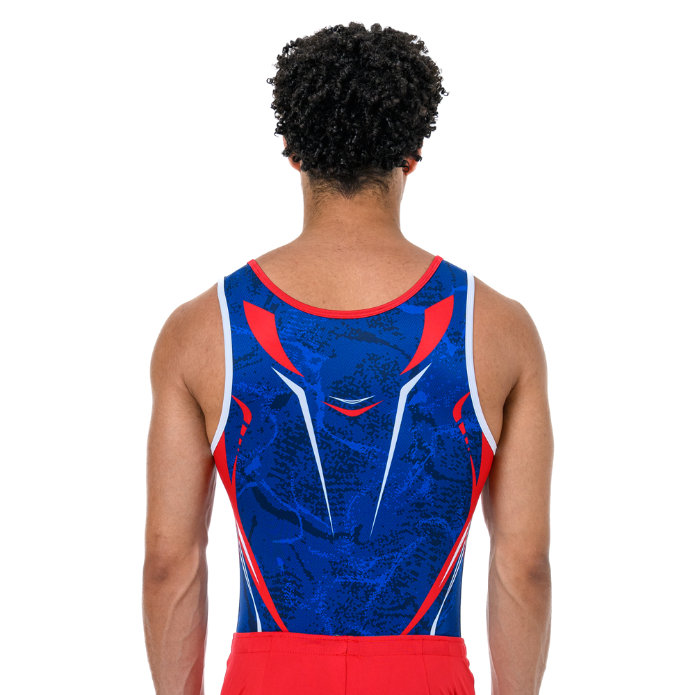 Senior Tique Singlet - Navy, Royal, Red, & White