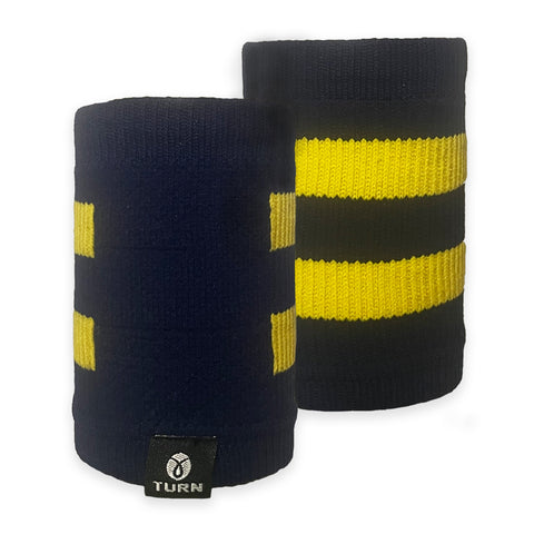 Elite Varsity Wristbands - Navy & Gold