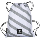 Diagonals Drawstring Bag - White