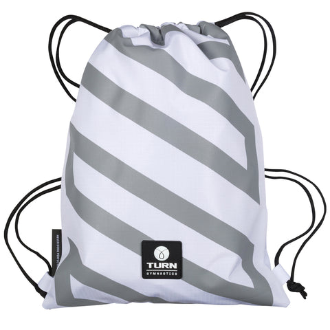 Diagonals Drawstring Bag - White