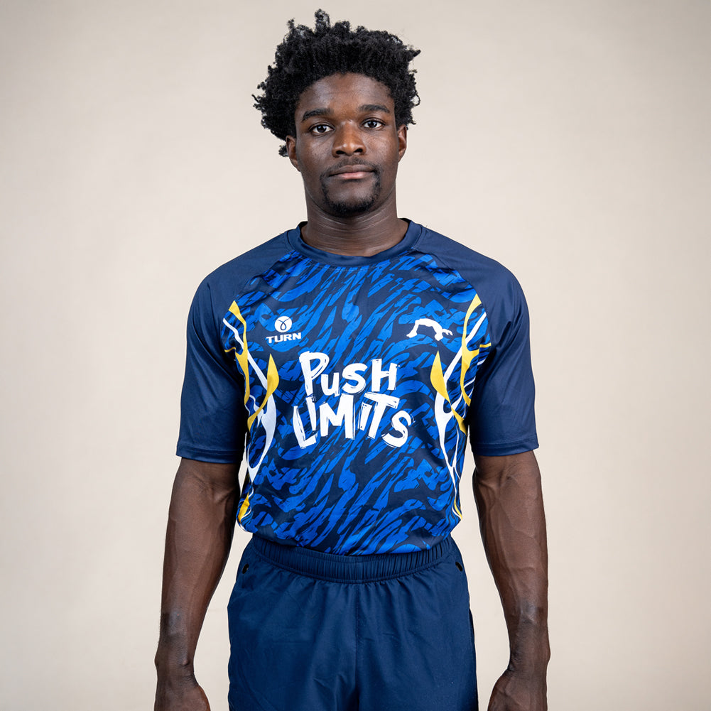 Junior Frederick Flips PL Sports Tee - Navy – Turn Gymnastics