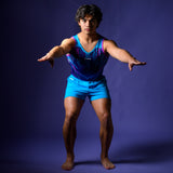 Senior RP Double Diamond Singlet - Blue/Purple