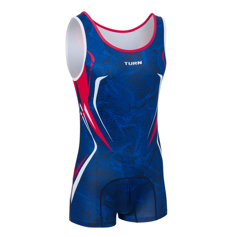 Junior Tique Singlet - Navy, Royal, Red, & White