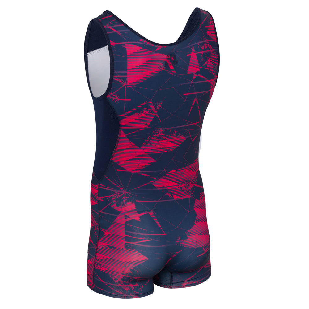 Senior Battalion Singlet - Navy & Red