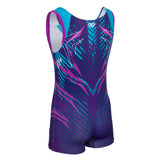 Senior RP Double Diamond Singlet - Blue/Purple