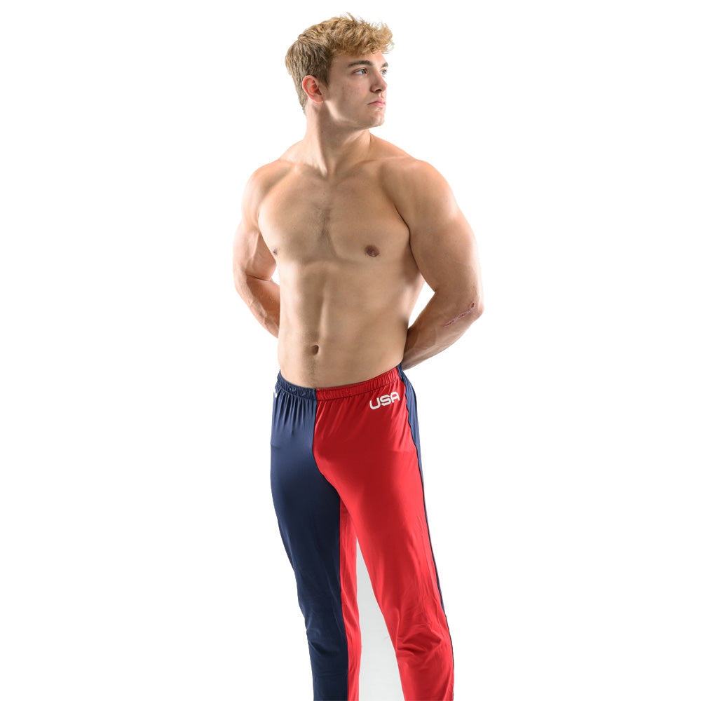 Junior USA Jester Pants - Navy/Mars Red